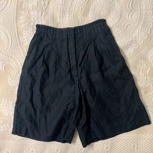 Worth Black Linen Shorts